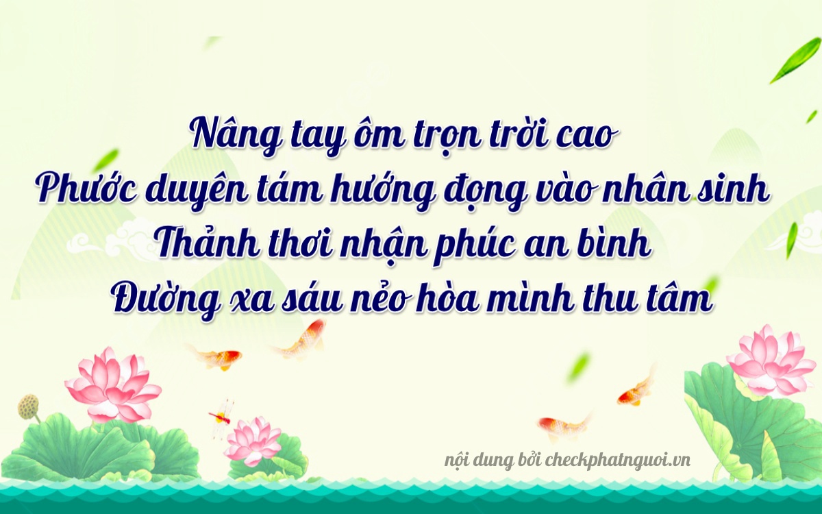 Bài thơ ý nghĩa cho <b>biển số 15A-88617</b> tại website checkphatnguoi.vn