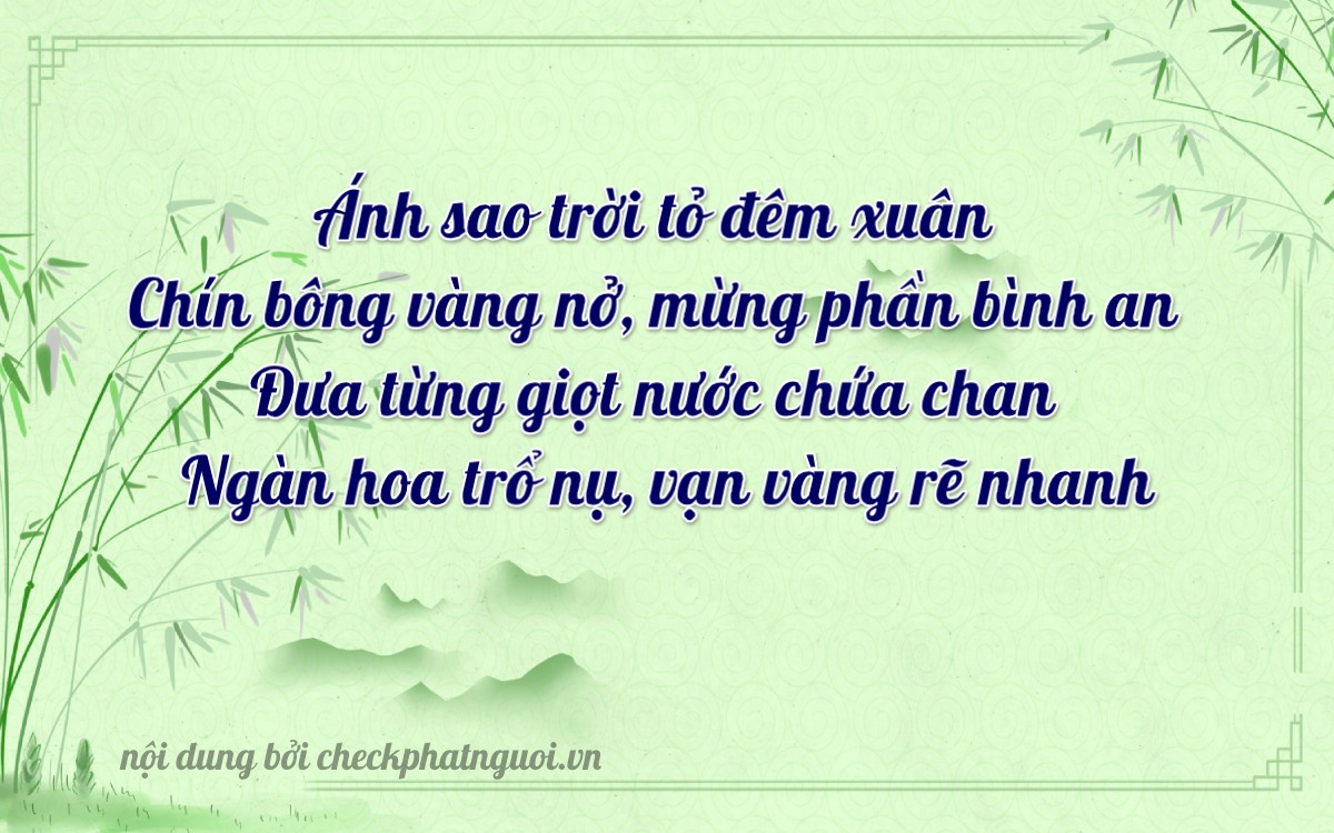 Bài thơ ý nghĩa cho <b>biển số 15A-89498</b> tại website checkphatnguoi.vn