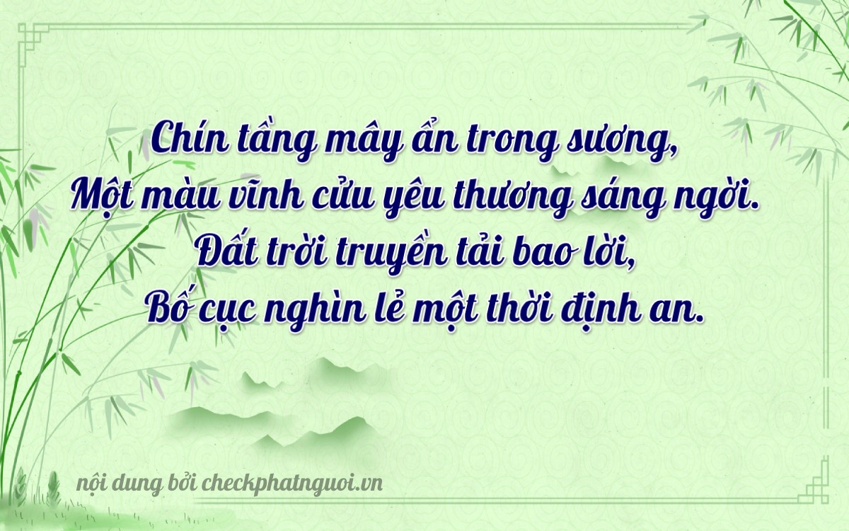 Bài thơ ý nghĩa cho <b>biển số 15A-91114</b> tại website checkphatnguoi.vn