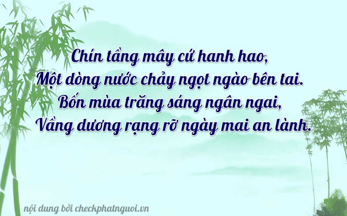 Bài thơ ý nghĩa cho <b>biển số 15A-91444</b> tại website checkphatnguoi.vn