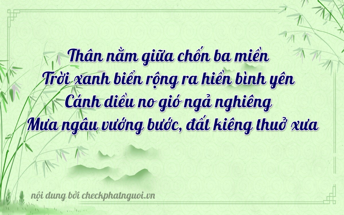 Bài thơ ý nghĩa cho <b>biển số 15A-91979</b> tại website checkphatnguoi.vn