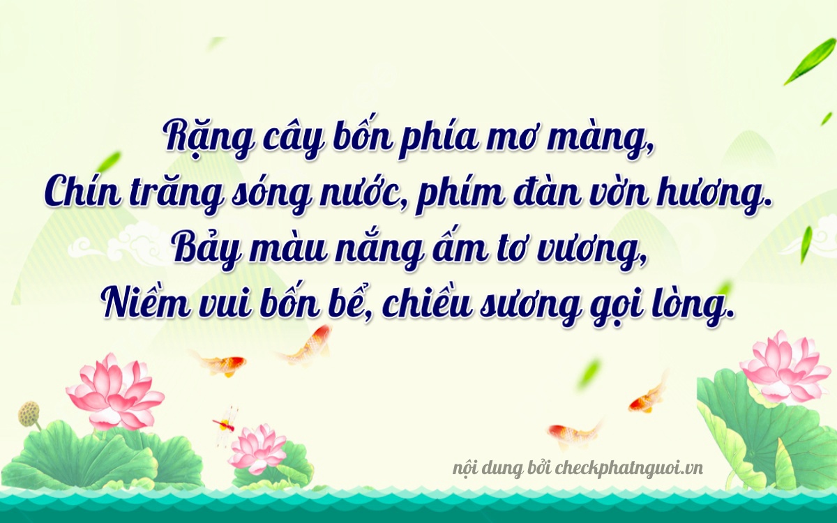 Bài thơ ý nghĩa cho <b>biển số 15A-95743</b> tại website checkphatnguoi.vn