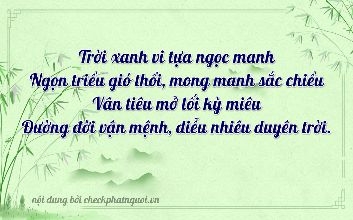 Bài thơ ý nghĩa cho <b>biển số 15A-96387</b> tại website checkphatnguoi.vn