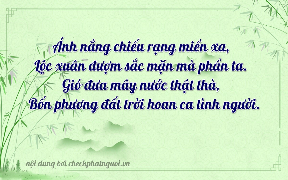 Bài thơ ý nghĩa cho <b>biển số 15A-98164</b> tại website checkphatnguoi.vn