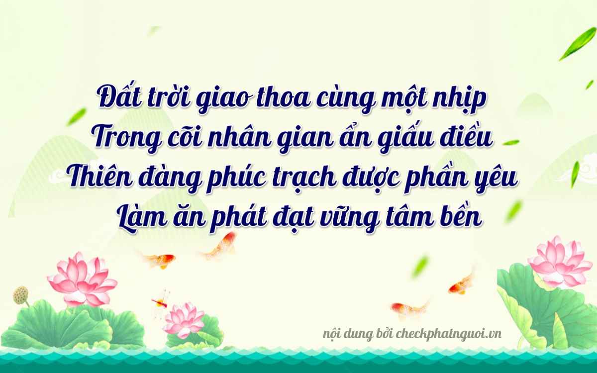 Bài thơ ý nghĩa cho <b>biển số 15A-98314</b> tại website checkphatnguoi.vn