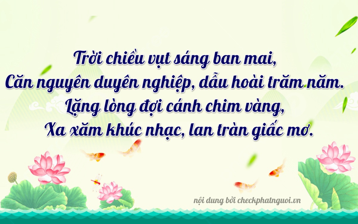 Bài thơ ý nghĩa cho <b>biển số 15A-9878</b> tại website checkphatnguoi.vn