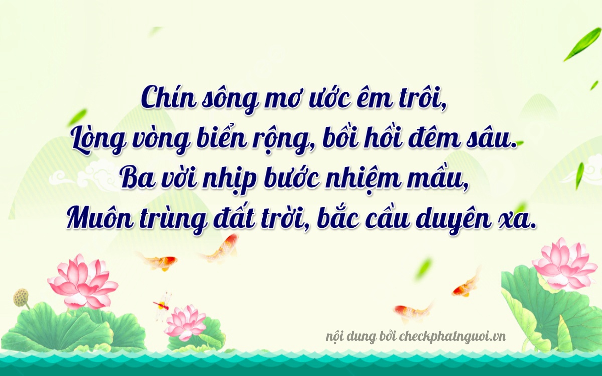 Bài thơ ý nghĩa cho <b>biển số 15A-99381</b> tại website checkphatnguoi.vn