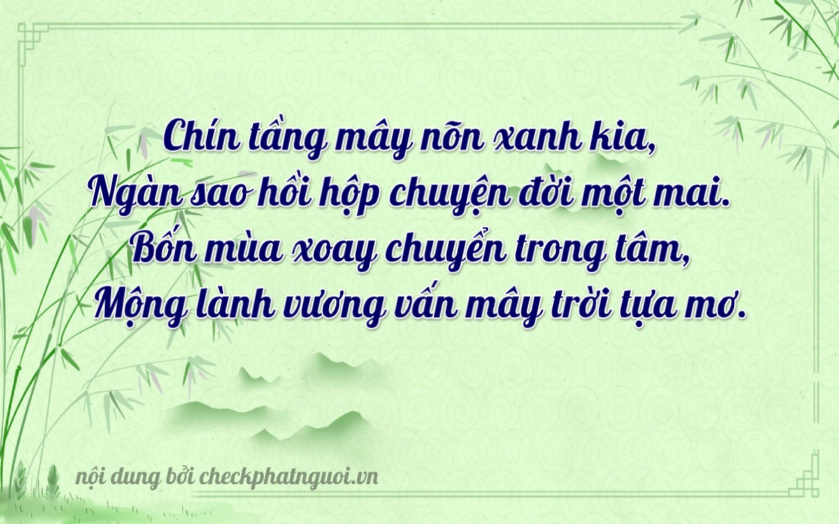 Bài thơ ý nghĩa cho <b>biển số 15A-99495</b> tại website checkphatnguoi.vn