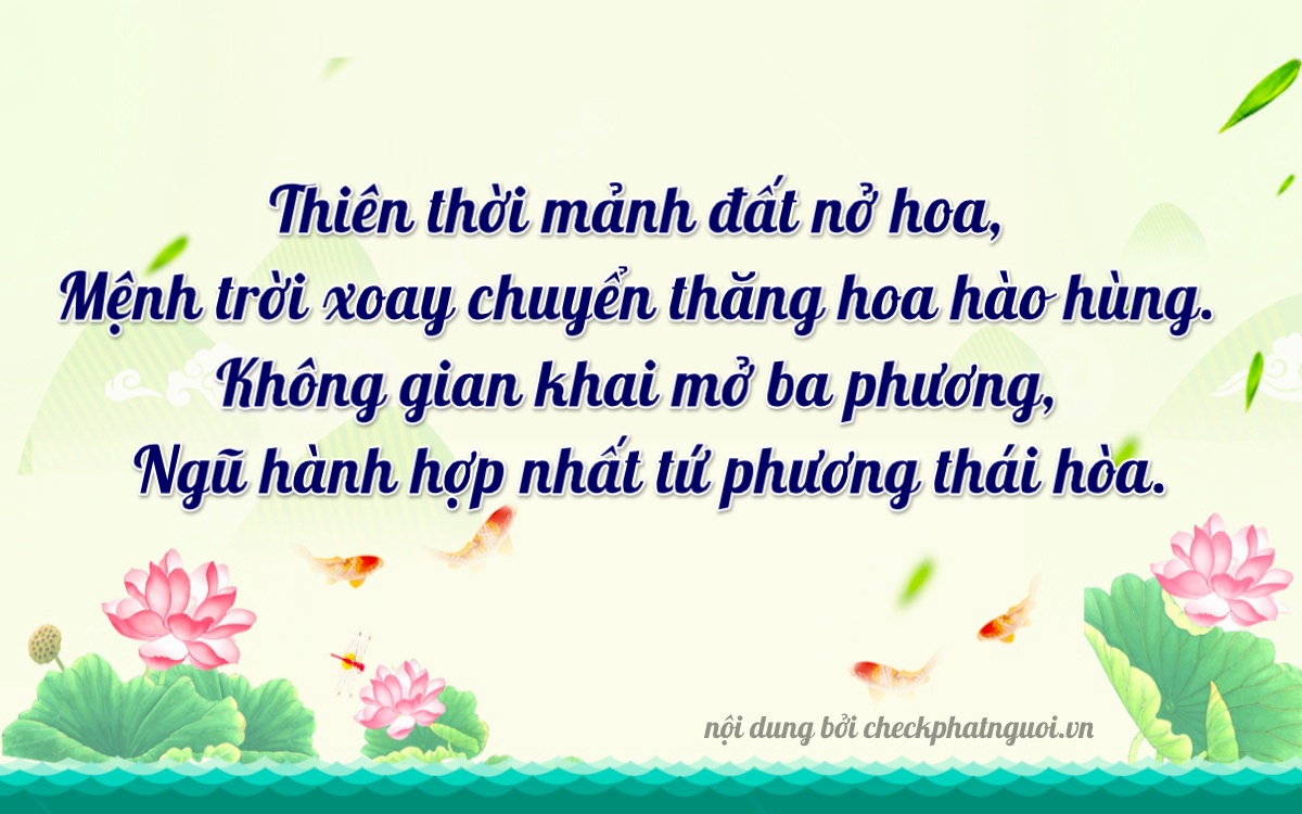 Bài thơ ý nghĩa cho <b>biển số 15AA-01273</b> tại website checkphatnguoi.vn