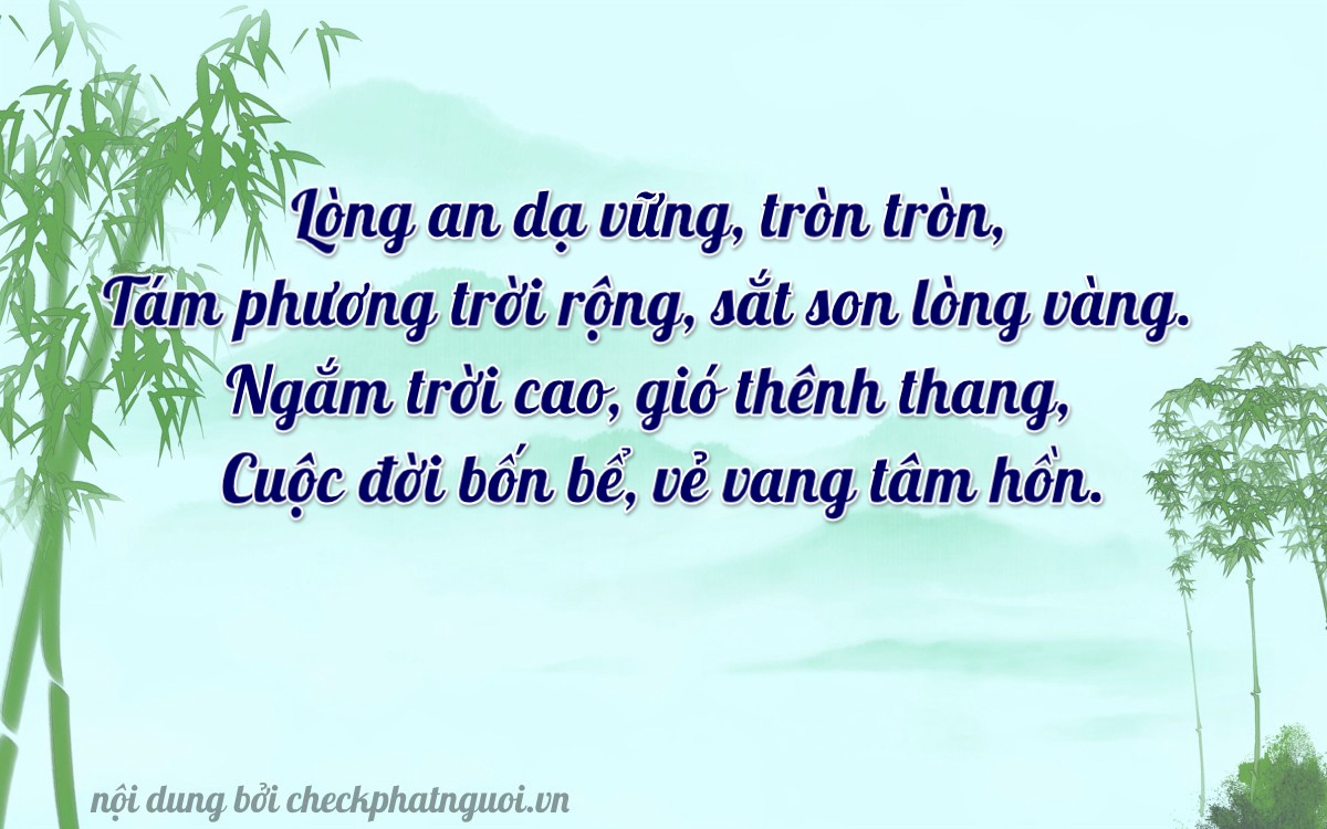 Bài thơ ý nghĩa cho <b>biển số 15AA-08341</b> tại website checkphatnguoi.vn