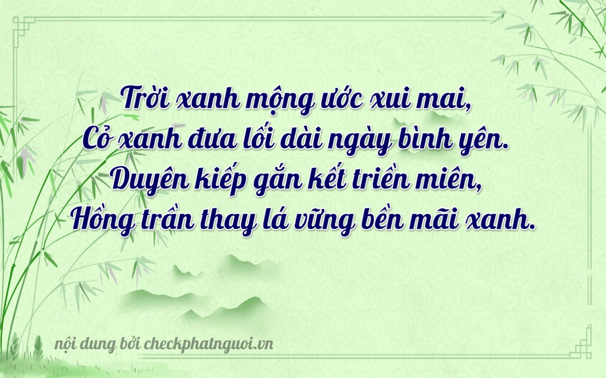 Bài thơ ý nghĩa cho <b>biển số 15AA-23016</b> tại website checkphatnguoi.vn