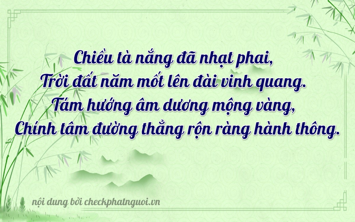 Bài thơ ý nghĩa cho <b>biển số 15AA-24819</b> tại website checkphatnguoi.vn