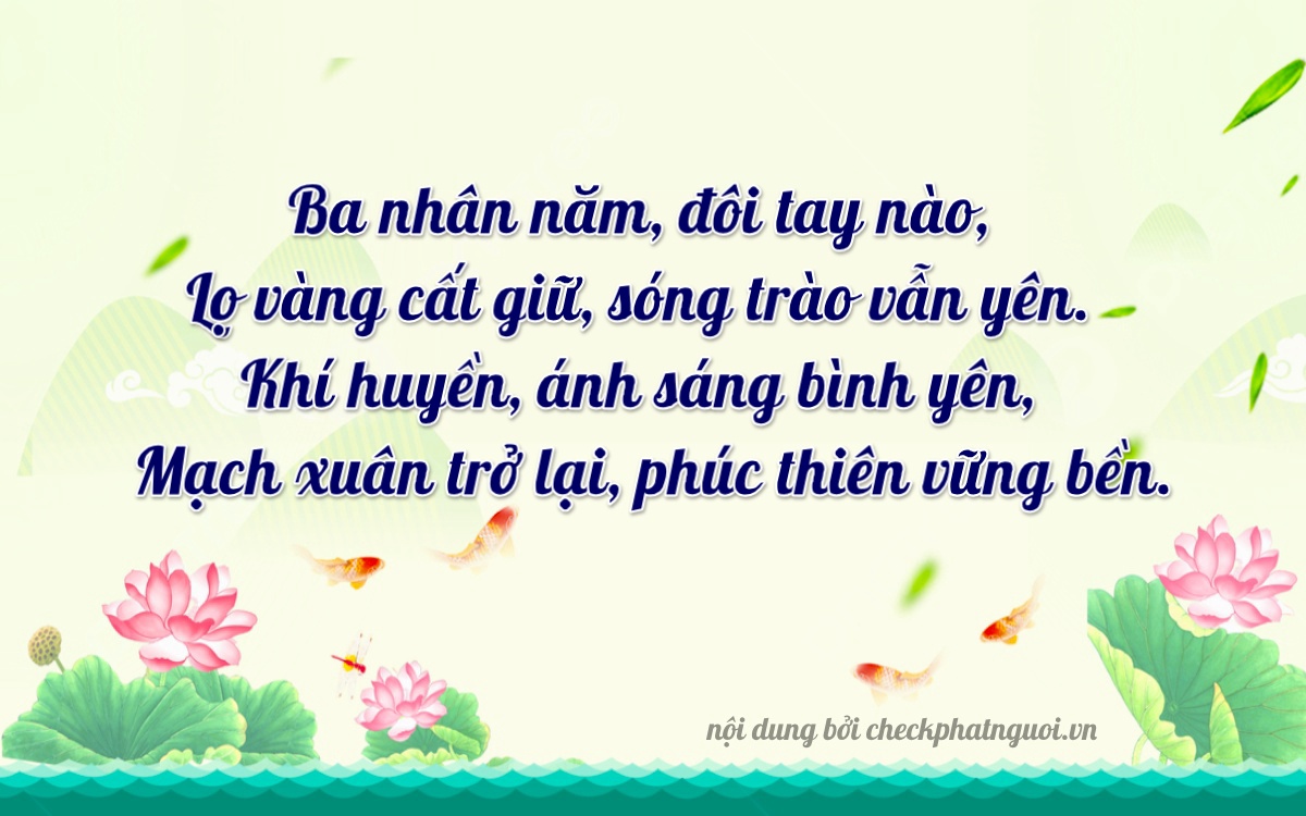 Bài thơ ý nghĩa cho <b>biển số 15AA-31352</b> tại website checkphatnguoi.vn
