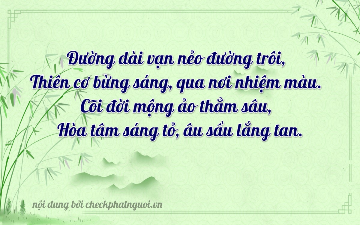 Bài thơ ý nghĩa cho <b>biển số 15AA-53274</b> tại website checkphatnguoi.vn