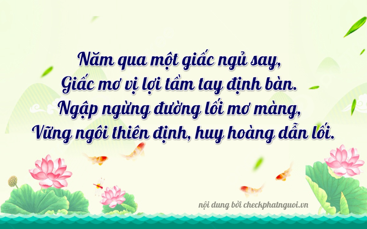 Bài thơ ý nghĩa cho <b>biển số 15AA-55082</b> tại website checkphatnguoi.vn