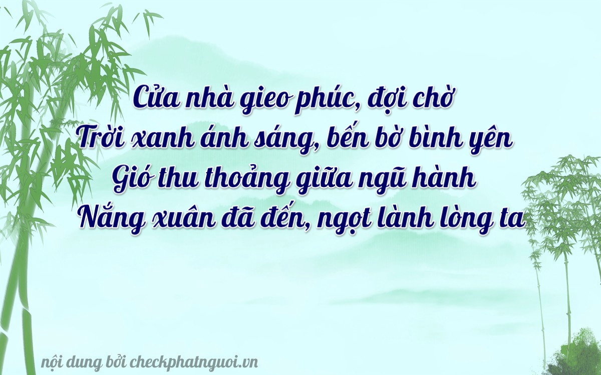 Bài thơ ý nghĩa cho <b>biển số 15AA-65404</b> tại website checkphatnguoi.vn