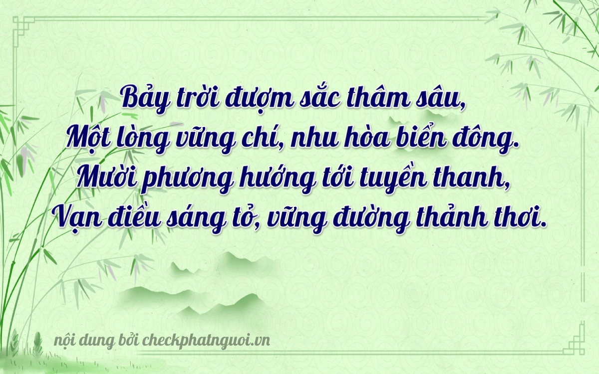 Bài thơ ý nghĩa cho <b>biển số 15AA-71110</b> tại website checkphatnguoi.vn