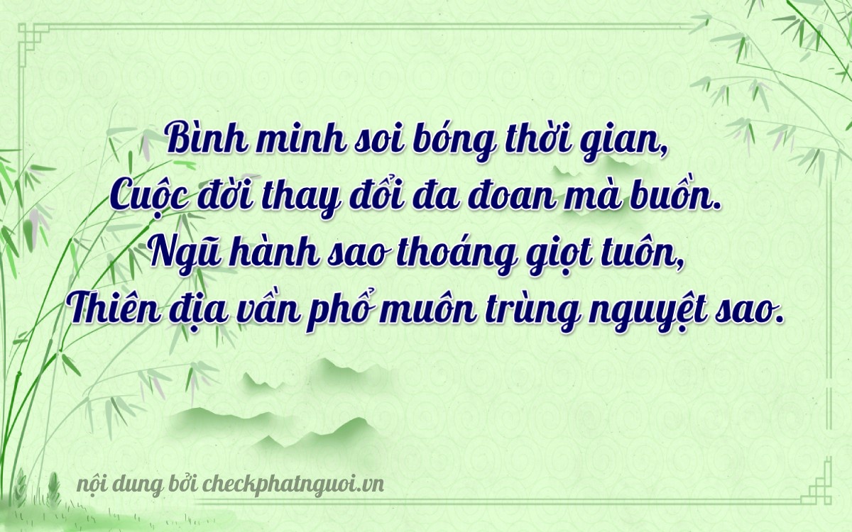 Bài thơ ý nghĩa cho <b>biển số 15AB-01052</b> tại website checkphatnguoi.vn