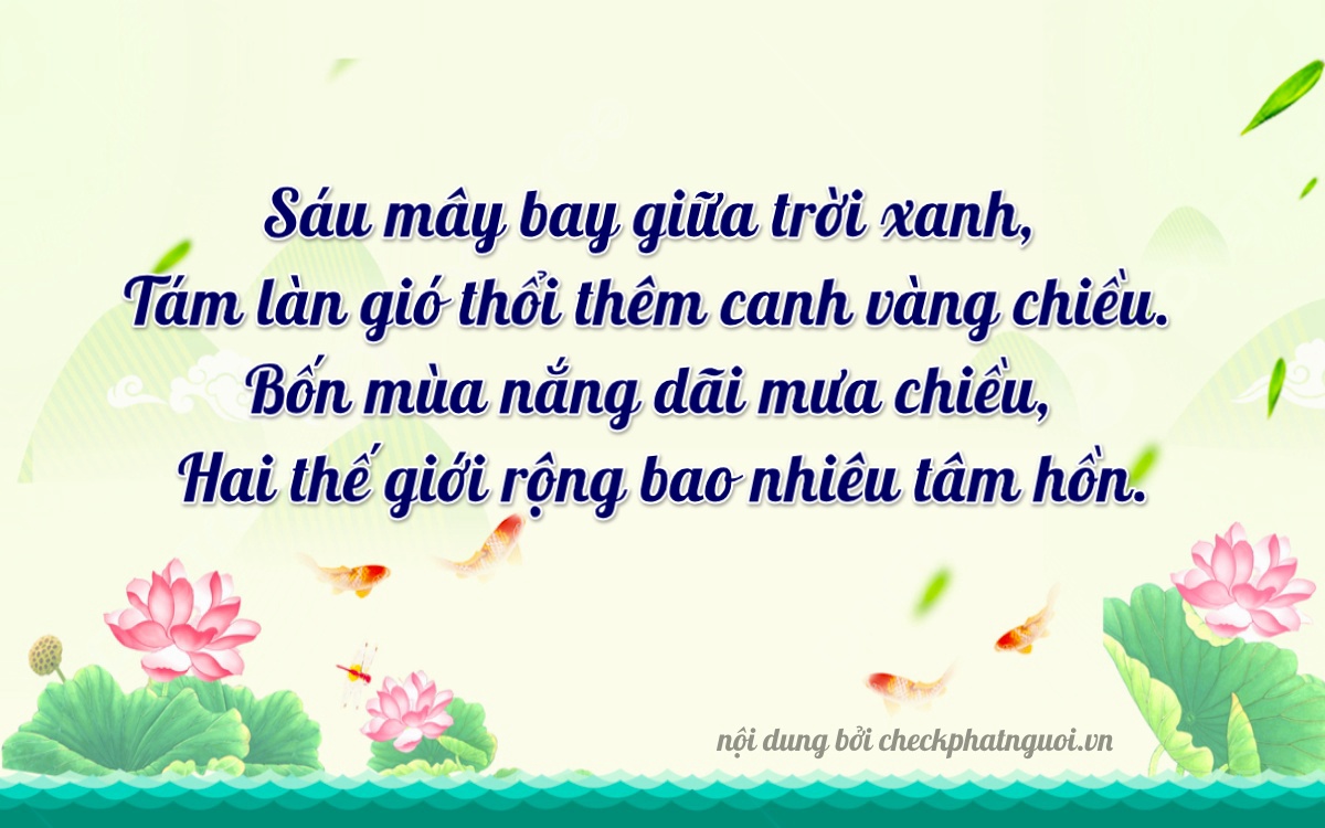 Bài thơ ý nghĩa cho <b>biển số 15AB-06852</b> tại website checkphatnguoi.vn