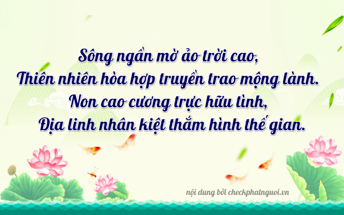 Bài thơ ý nghĩa cho <b>biển số 15AB-10769</b> tại website checkphatnguoi.vn