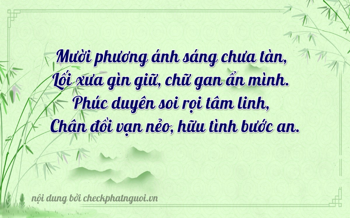 Bài thơ ý nghĩa cho <b>biển số 15AB-11029</b> tại website checkphatnguoi.vn