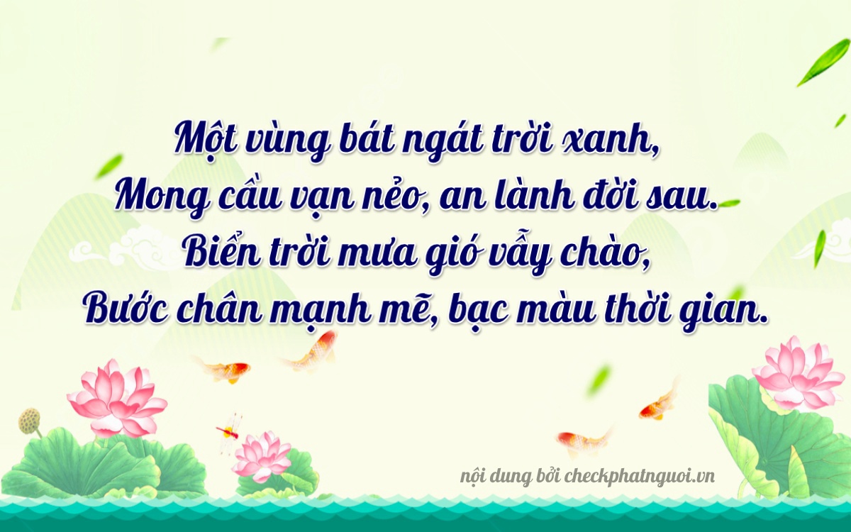 Bài thơ ý nghĩa cho <b>biển số 15AB-12887</b> tại website checkphatnguoi.vn