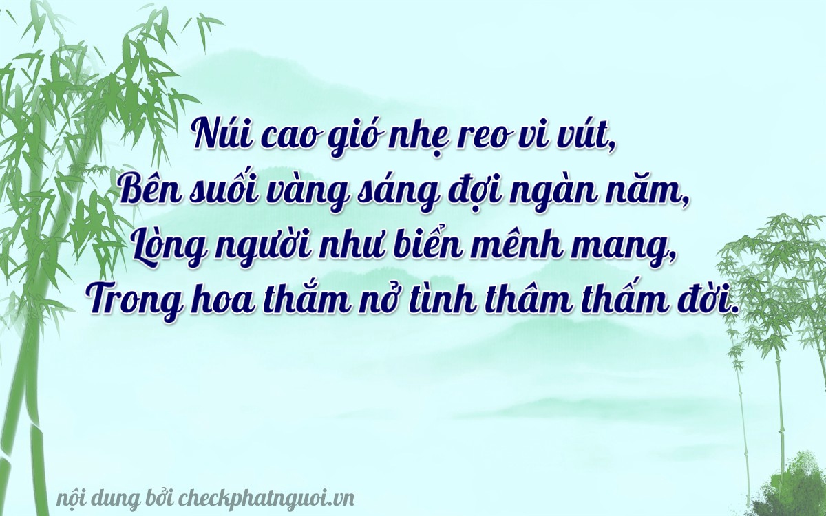 Bài thơ ý nghĩa cho <b>biển số 15AB-14684</b> tại website checkphatnguoi.vn