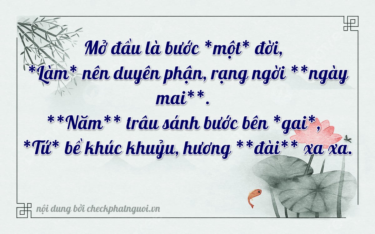 Bài thơ ý nghĩa cho <b>biển số 15AB-15464</b> tại website checkphatnguoi.vn