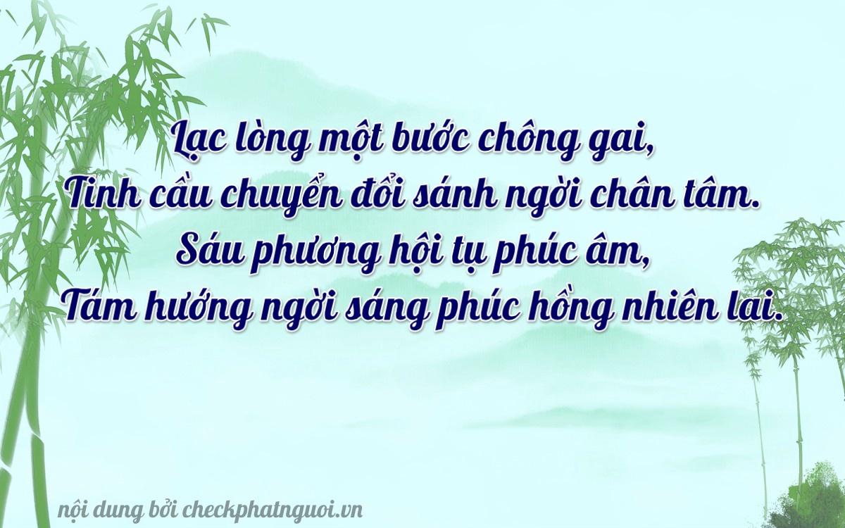 Bài thơ ý nghĩa cho <b>biển số 15AC-01468</b> tại website checkphatnguoi.vn