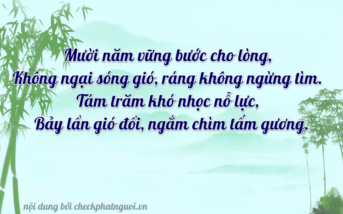 Bài thơ ý nghĩa cho <b>biển số 15AC-10897</b> tại website checkphatnguoi.vn
