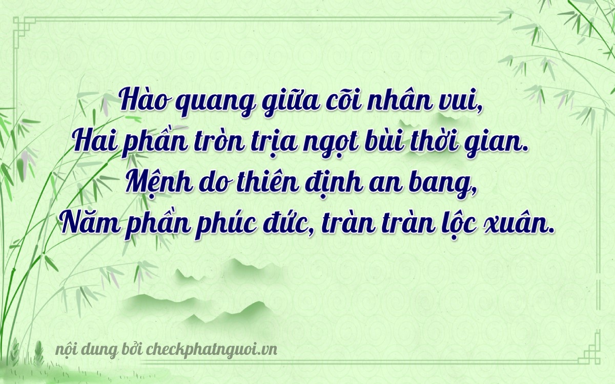 Bài thơ ý nghĩa cho <b>biển số 15AE-02052</b> tại website checkphatnguoi.vn