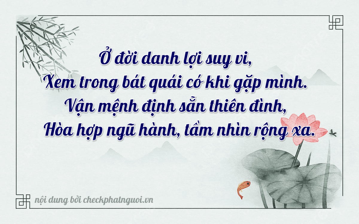 Bài thơ ý nghĩa cho <b>biển số 15AE-06897</b> tại website checkphatnguoi.vn