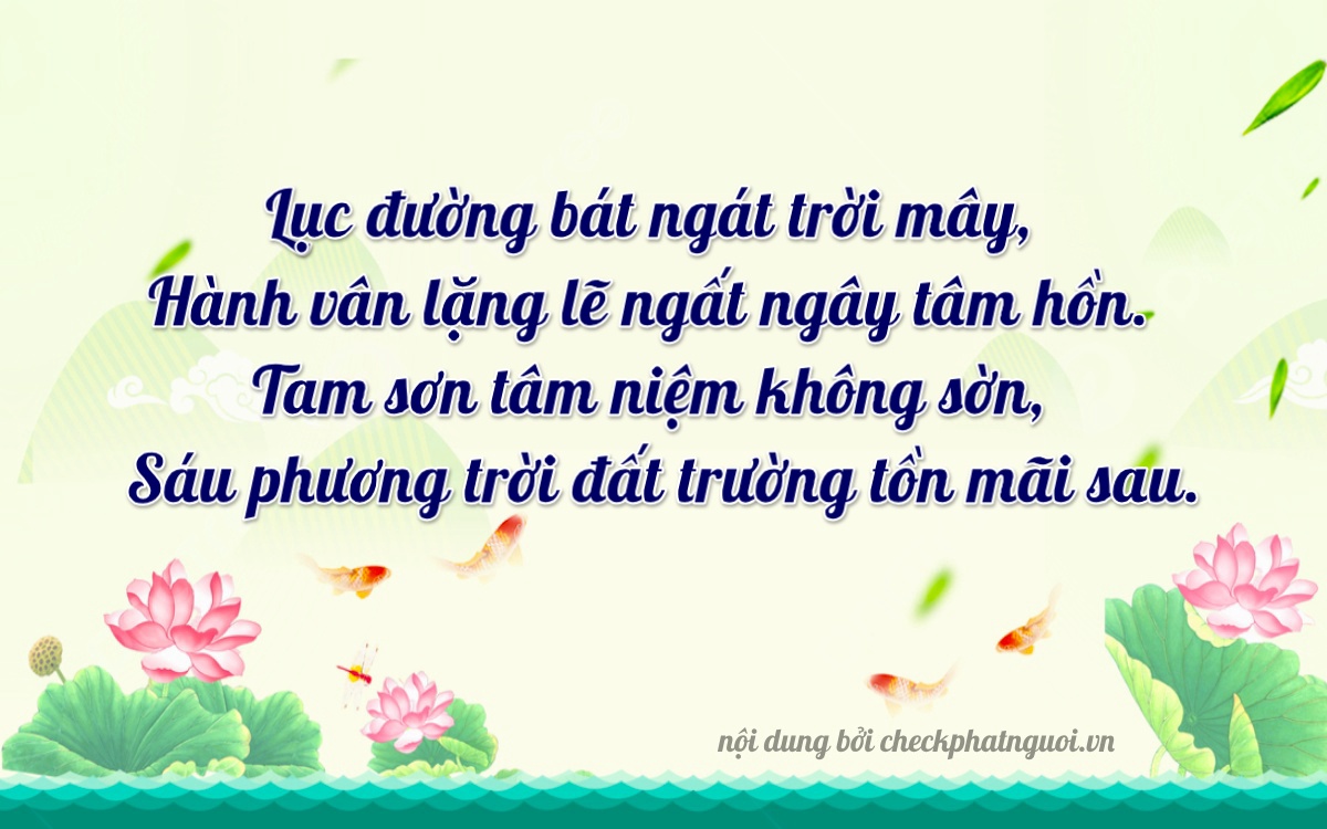 Bài thơ ý nghĩa cho <b>biển số 15AF-06316</b> tại website checkphatnguoi.vn