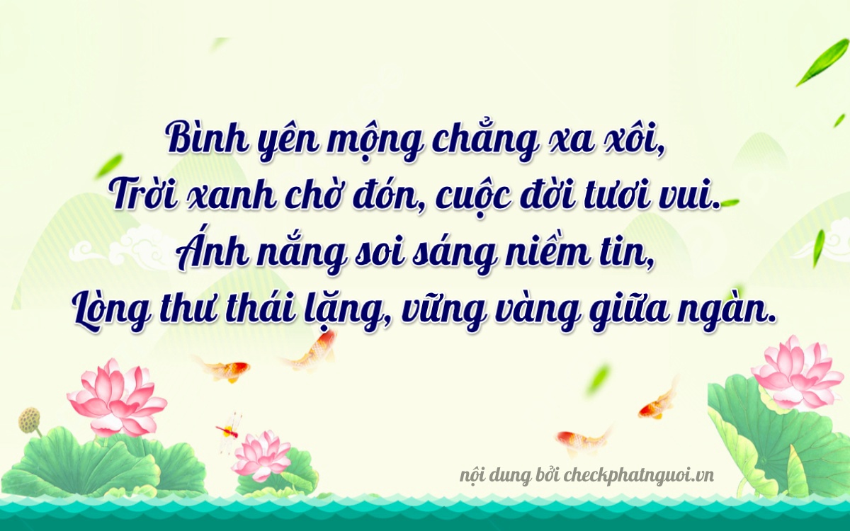Bài thơ ý nghĩa cho <b>biển số 15AF-08521</b> tại website checkphatnguoi.vn