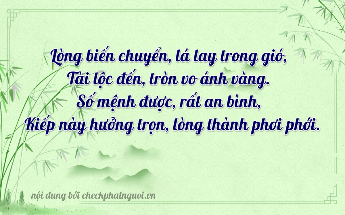 Bài thơ ý nghĩa cho <b>biển số 15AF-12588</b> tại website checkphatnguoi.vn