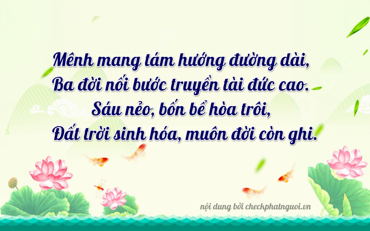 Bài thơ ý nghĩa cho <b>biển số 15AF-13864</b> tại website checkphatnguoi.vn