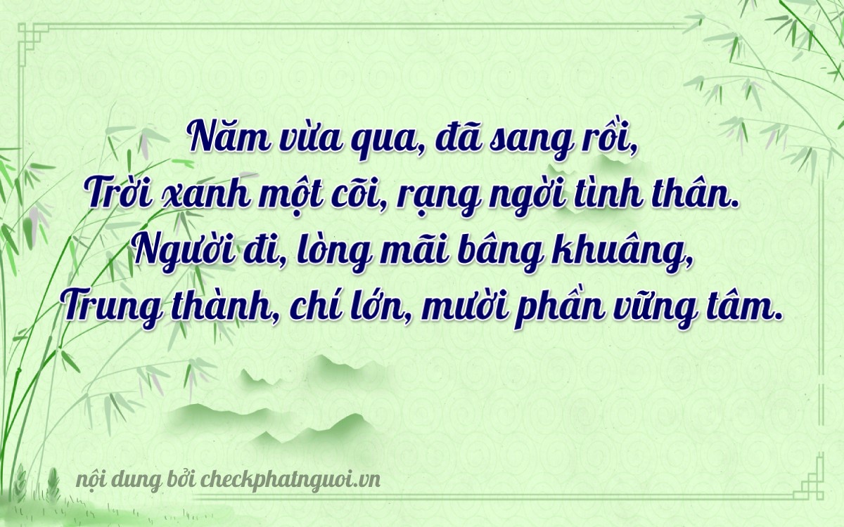 Bài thơ ý nghĩa cho <b>biển số 15AF-14931</b> tại website checkphatnguoi.vn