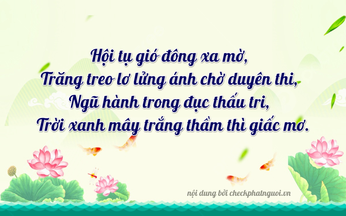 Bài thơ ý nghĩa cho <b>biển số 15AF-20816</b> tại website checkphatnguoi.vn