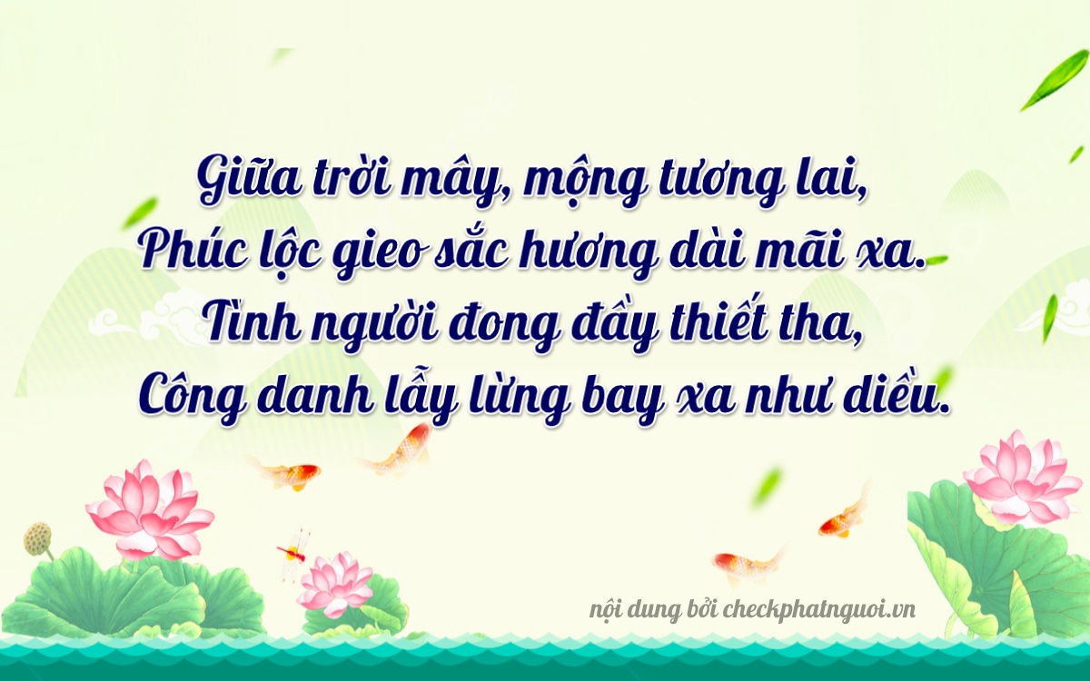 Bài thơ ý nghĩa cho <b>biển số 15AG-01693</b> tại website checkphatnguoi.vn