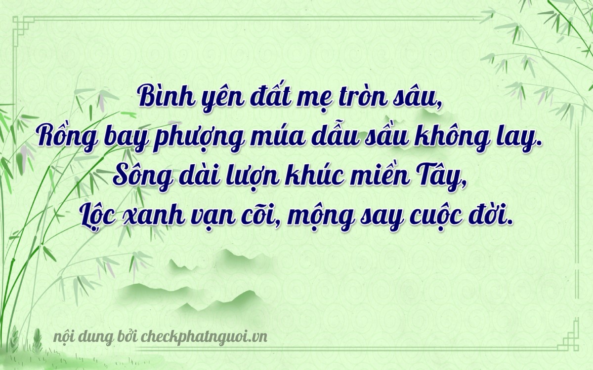 Bài thơ ý nghĩa cho <b>biển số 15AG-03663</b> tại website checkphatnguoi.vn