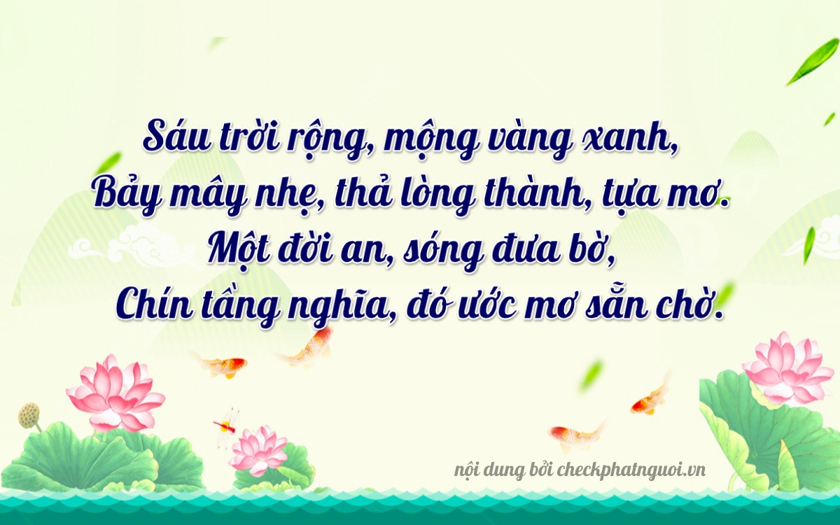 Bài thơ ý nghĩa cho <b>biển số 15AG-03667</b> tại website checkphatnguoi.vn