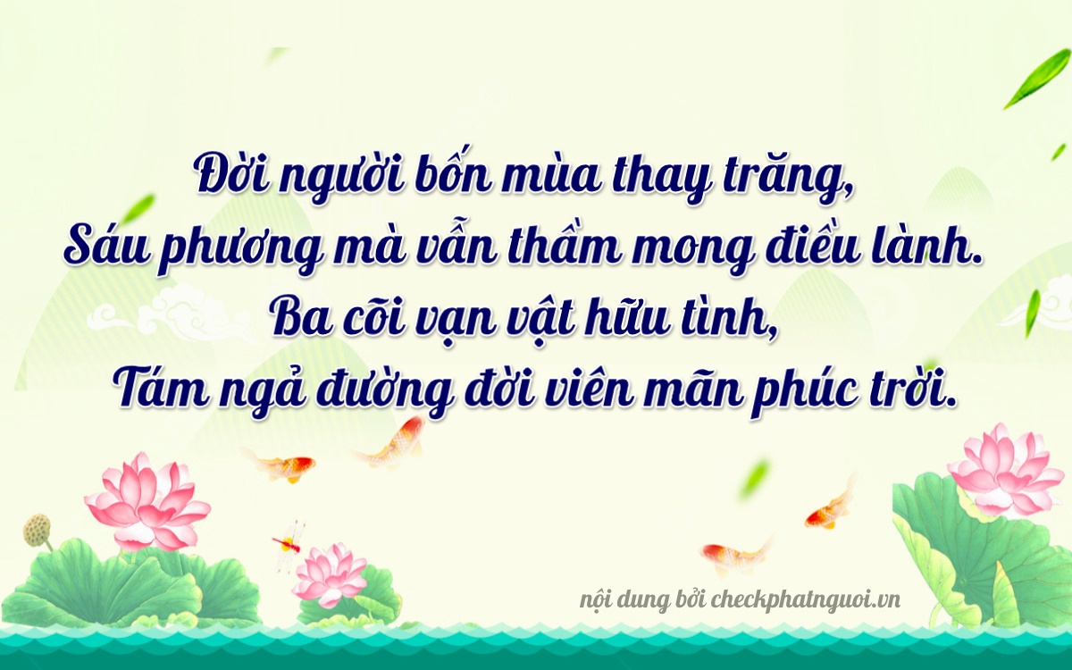 Bài thơ ý nghĩa cho <b>biển số 15AG-04368</b> tại website checkphatnguoi.vn