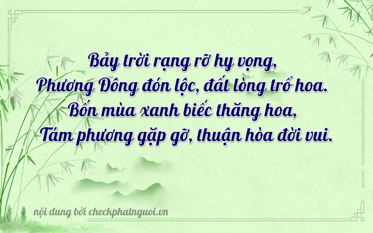 Bài thơ ý nghĩa cho <b>biển số 15AH-07468</b> tại website checkphatnguoi.vn