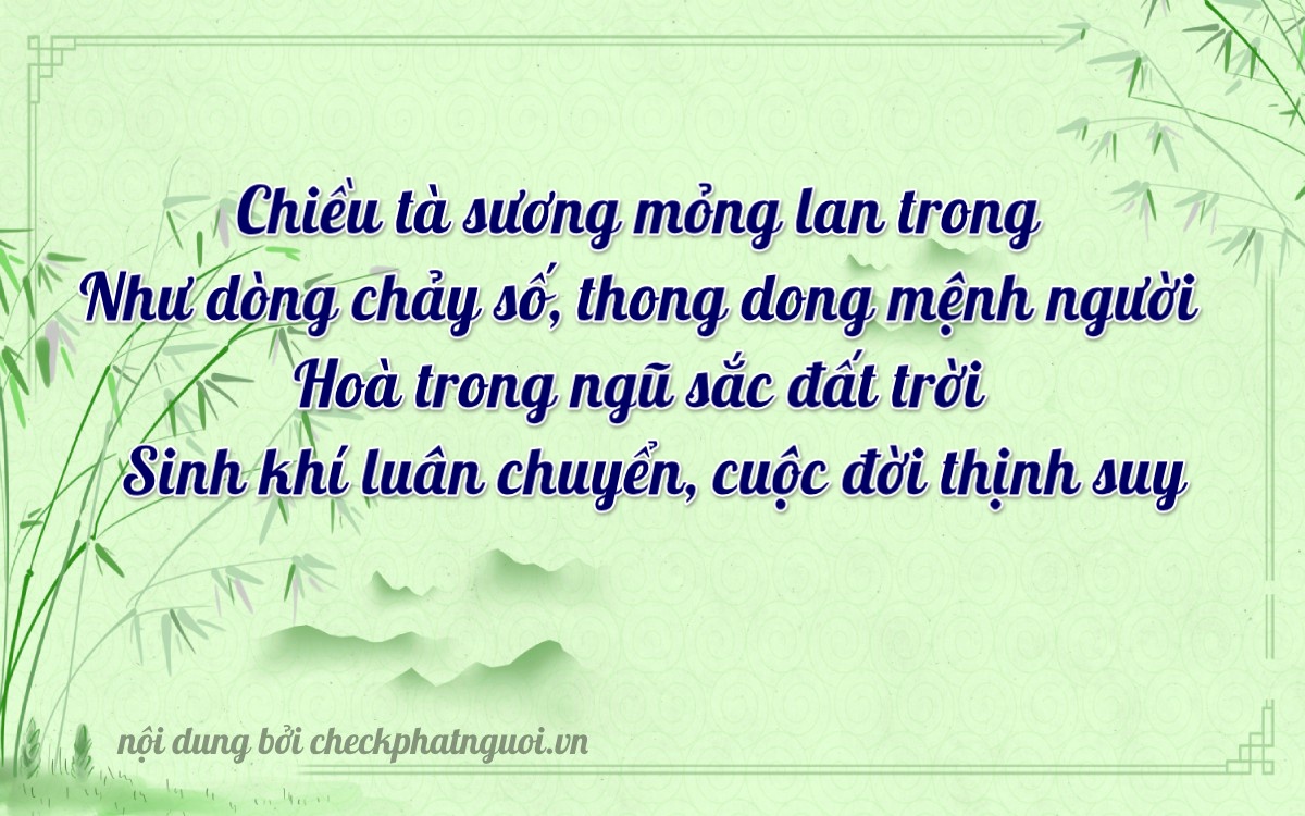 Bài thơ ý nghĩa cho <b>biển số 15AH-09691</b> tại website checkphatnguoi.vn
