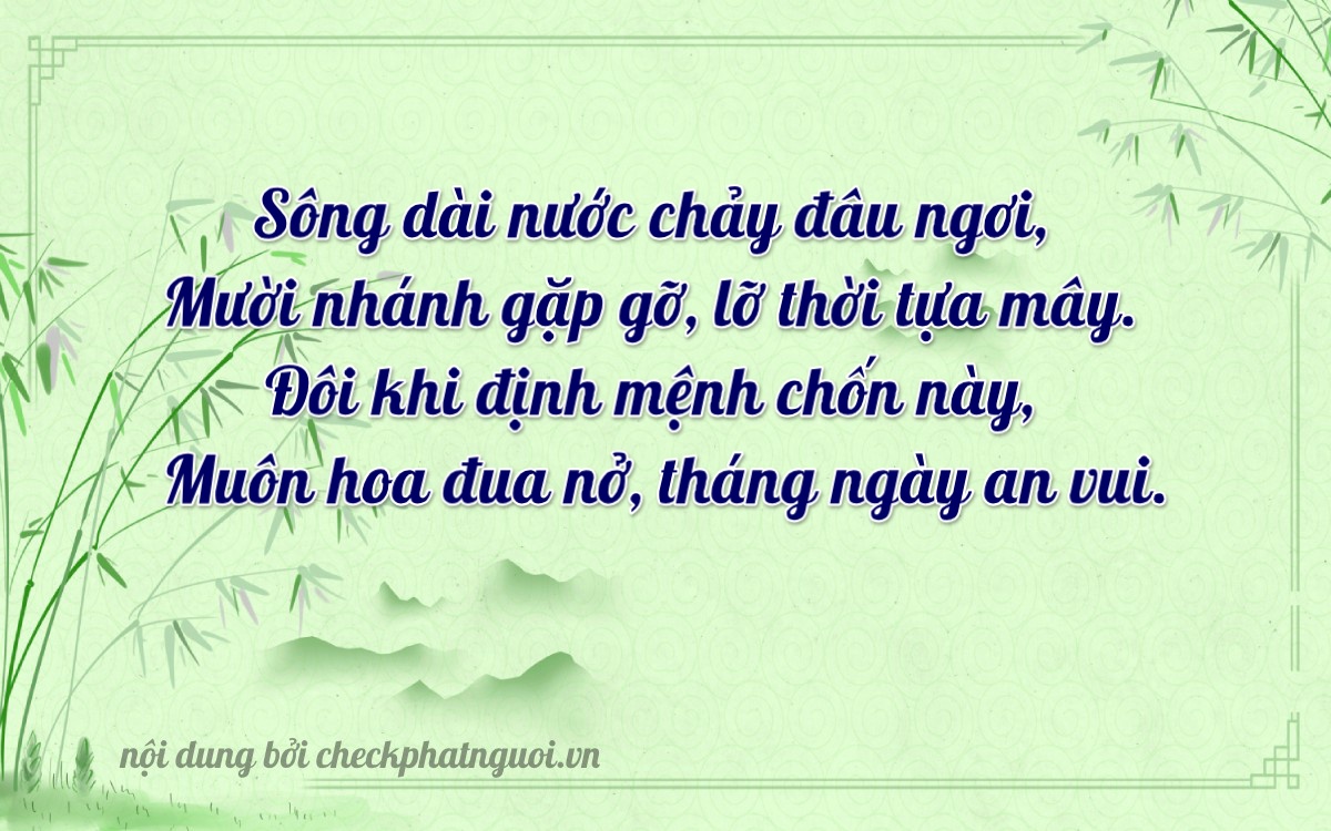 Bài thơ ý nghĩa cho <b>biển số 15AK-01029</b> tại website checkphatnguoi.vn