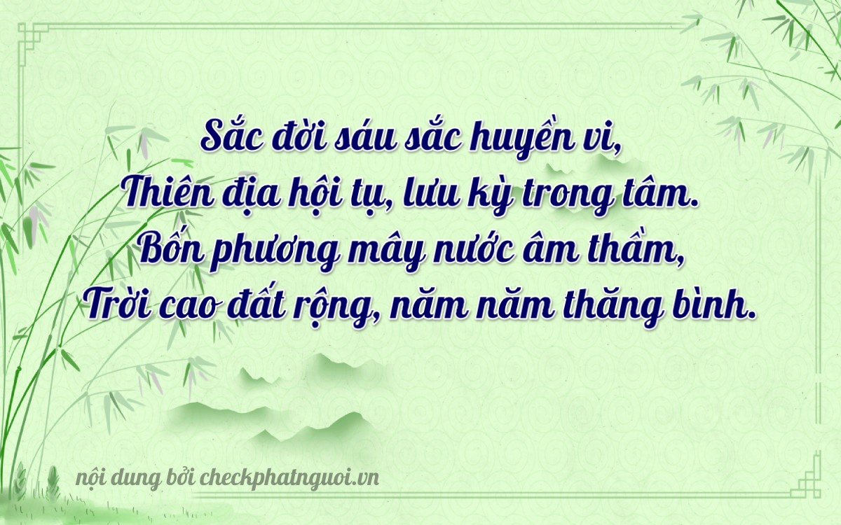 Bài thơ ý nghĩa cho <b>biển số 15AK-06346</b> tại website checkphatnguoi.vn