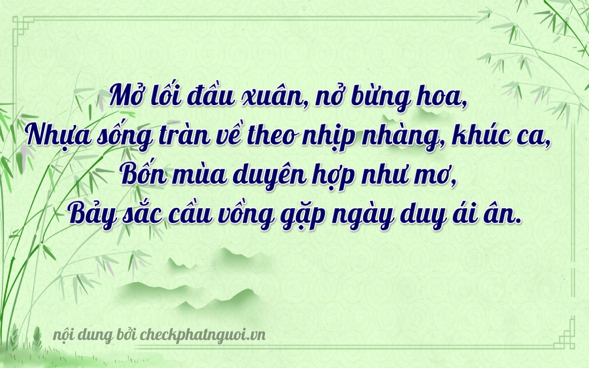 Bài thơ ý nghĩa cho <b>biển số 15AK-09207</b> tại website checkphatnguoi.vn