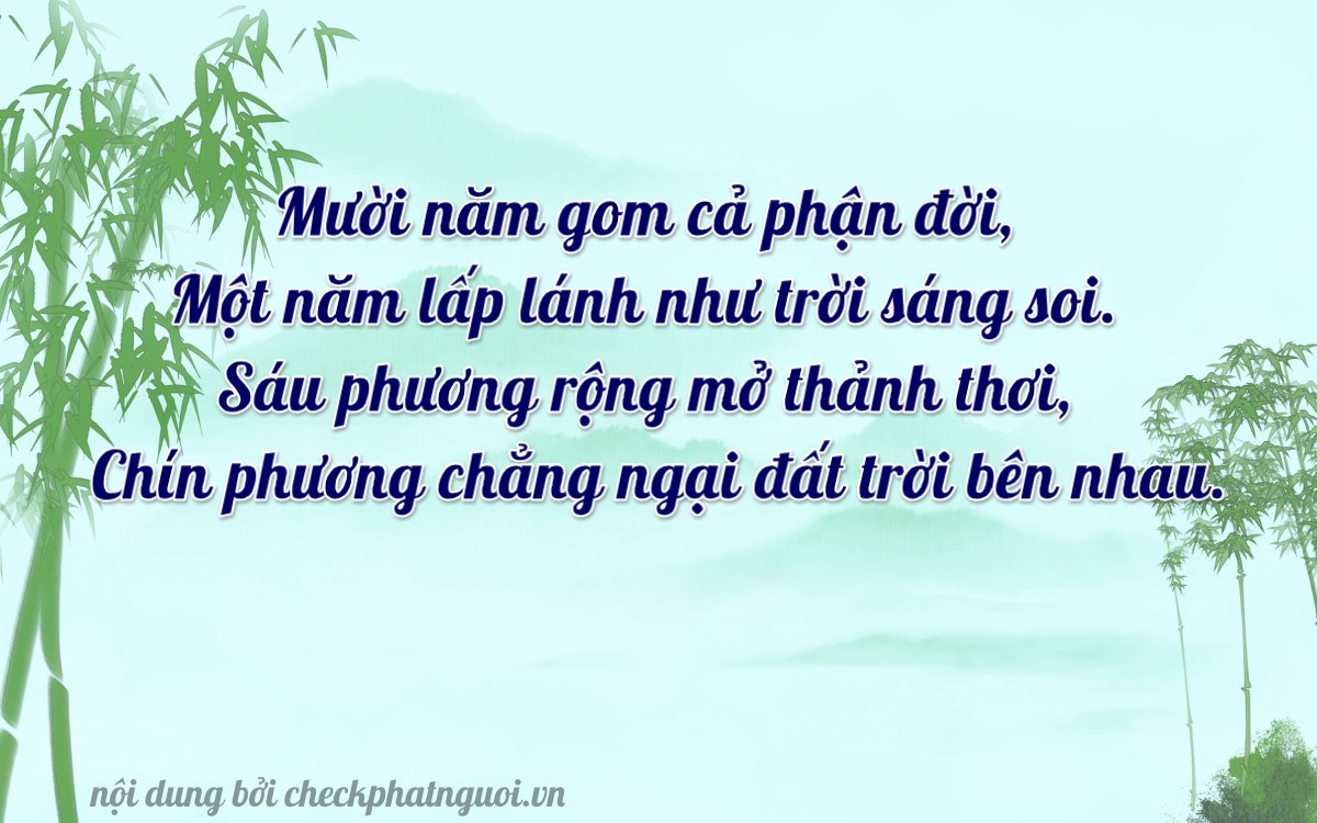 Bài thơ ý nghĩa cho <b>biển số 15AK-11590</b> tại website checkphatnguoi.vn
