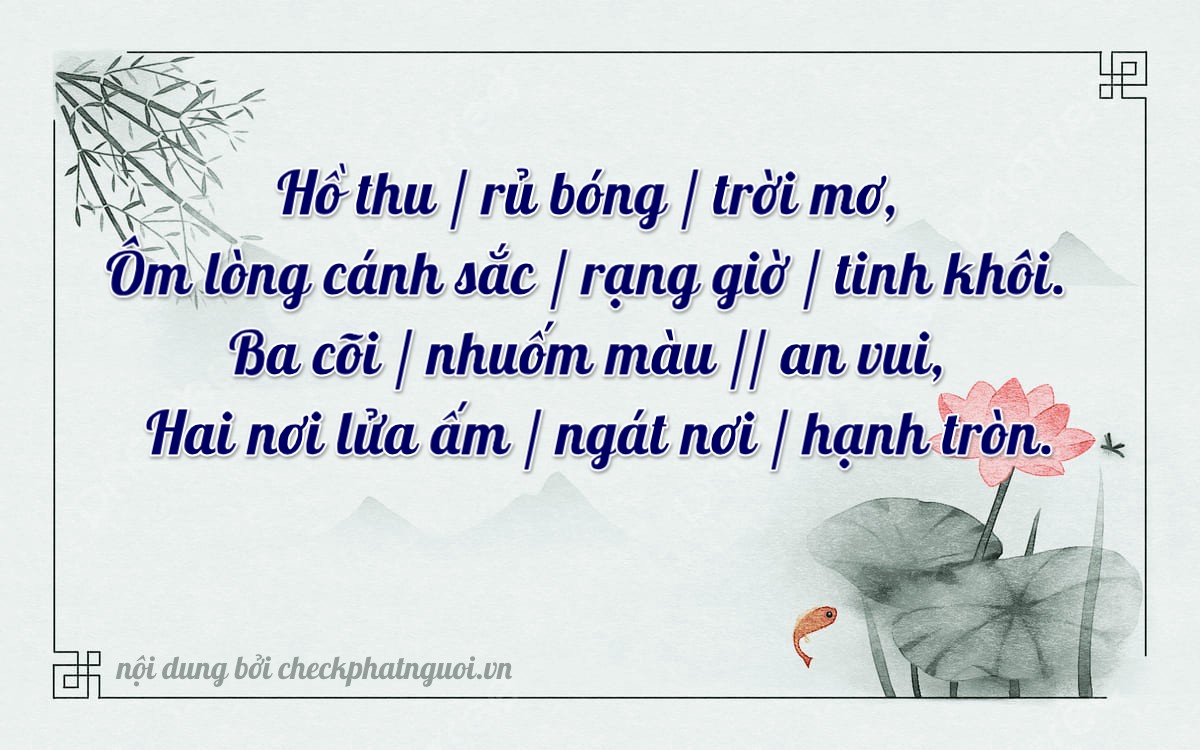 Bài thơ ý nghĩa cho <b>biển số 15AM-02323</b> tại website checkphatnguoi.vn