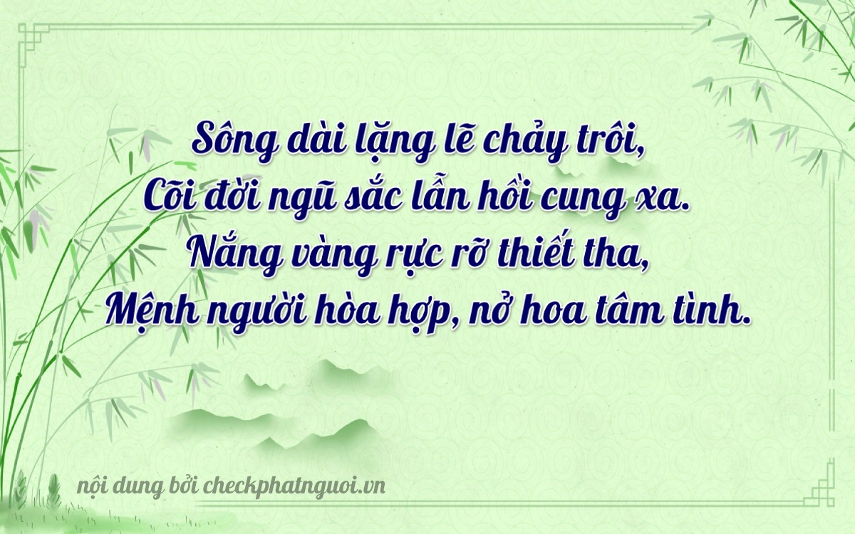 Bài thơ ý nghĩa cho <b>biển số 15AM-02595</b> tại website checkphatnguoi.vn